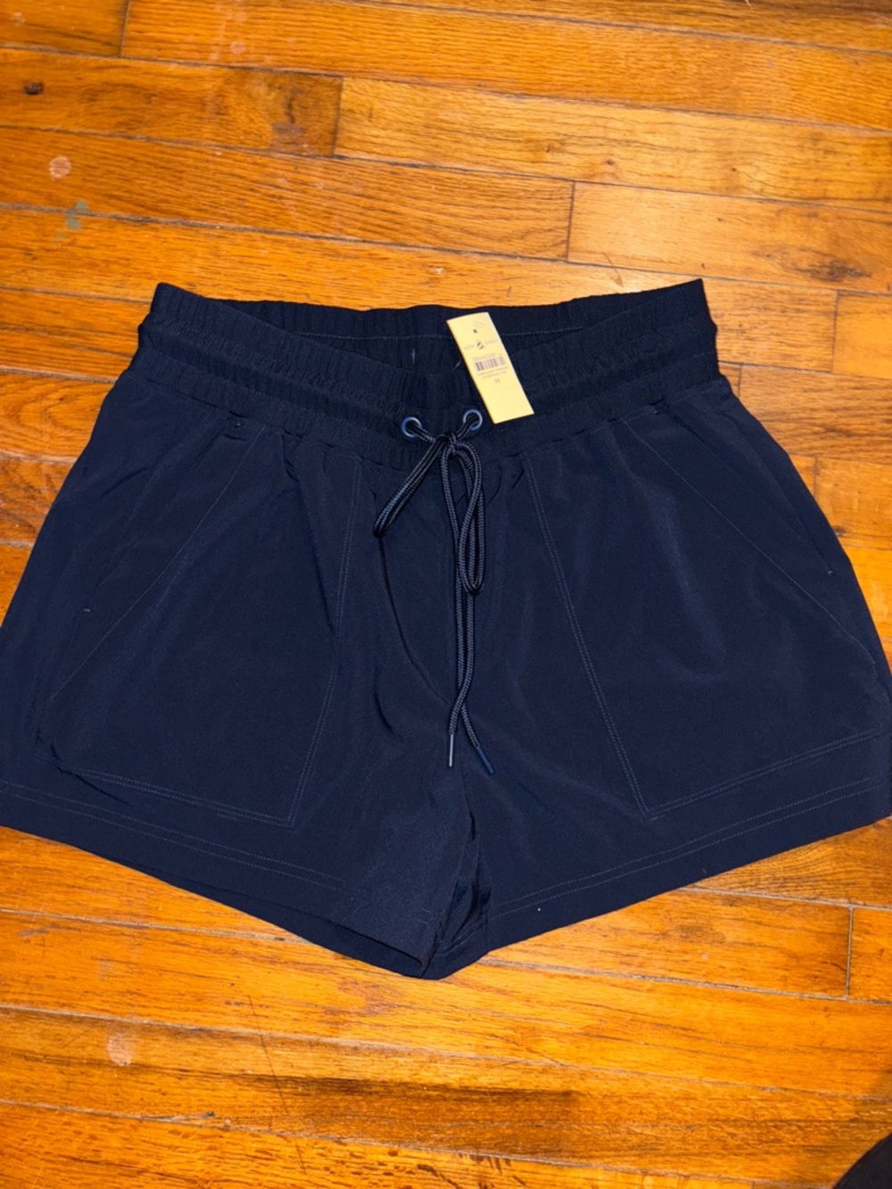 Lou & Grey Navy Drawstring Athletic Shorts